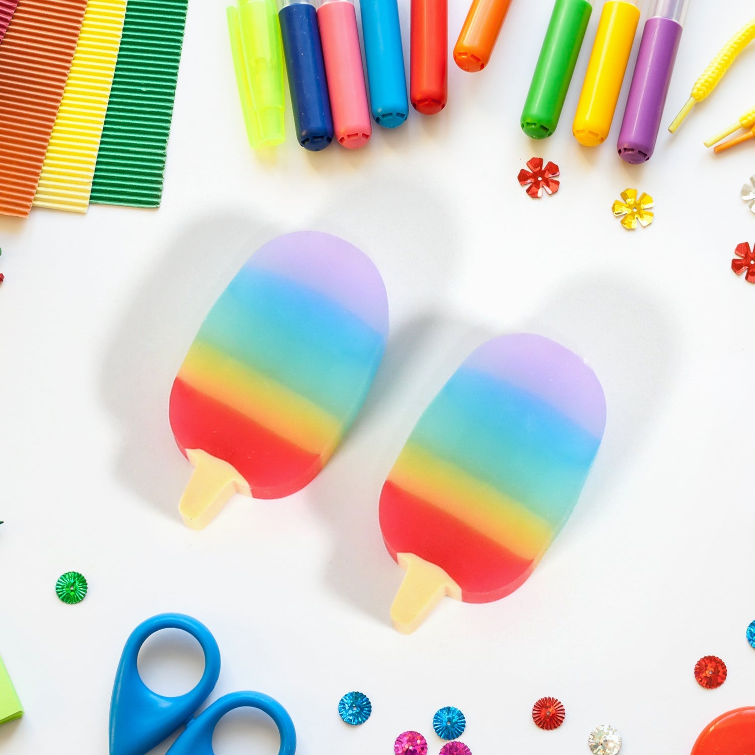 17523 Jelly Popsicle Shape Fancy & Stylish Erasers, Mini Eraser Creative Cute Novelty Eraser for Children Eraser Set for Return Gift, Birthday Party, School Prize (2 Pc Set) 17523 Jelly Popsicle Shape Fancy & Stylish Erasers, Mini Eraser Creative Cute Novelty Eraser for Children Eraser Set for Return Gift, Birthday Party, School Prize (2 Pc Set)